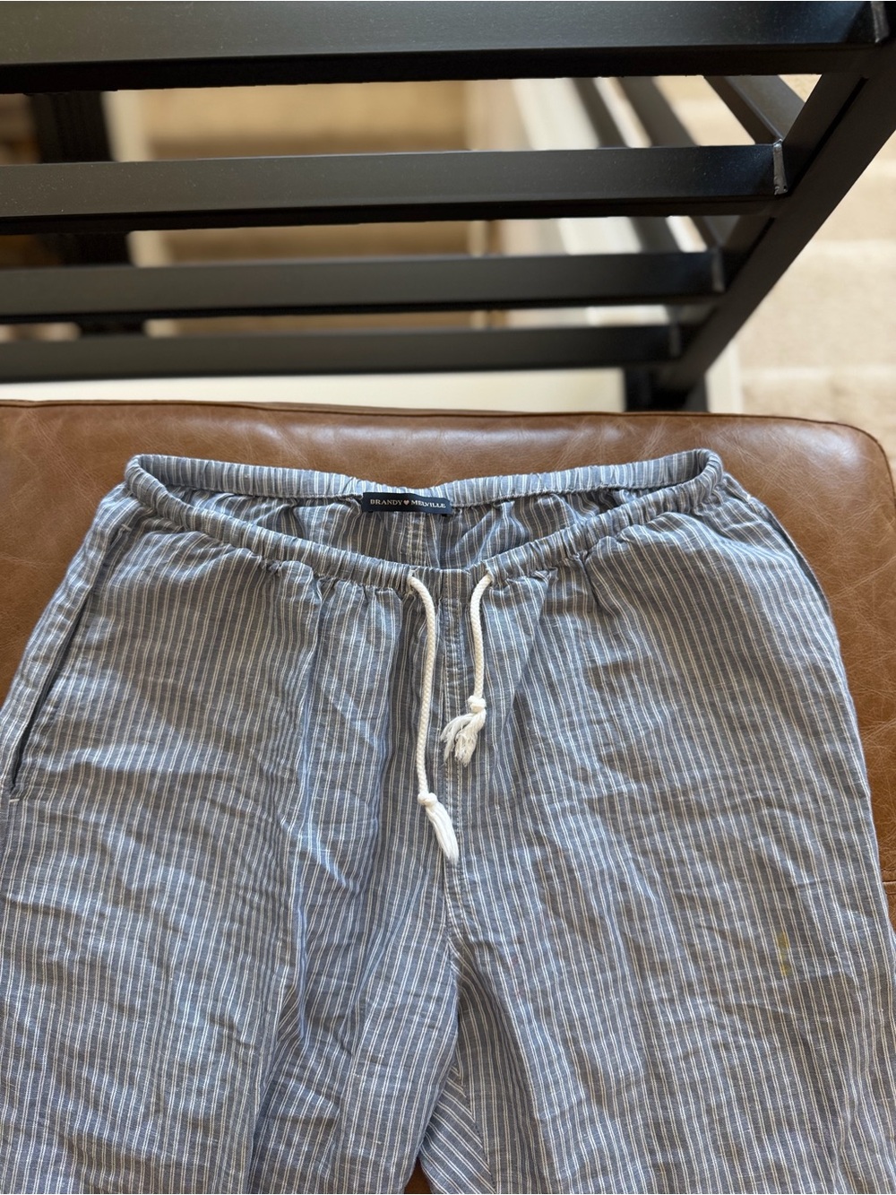 brandy melville linen drawstring pants